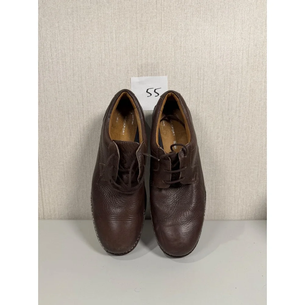 Rockport Mens V81871 TruTech Brown Leather Oxford Shoes Size 9 M